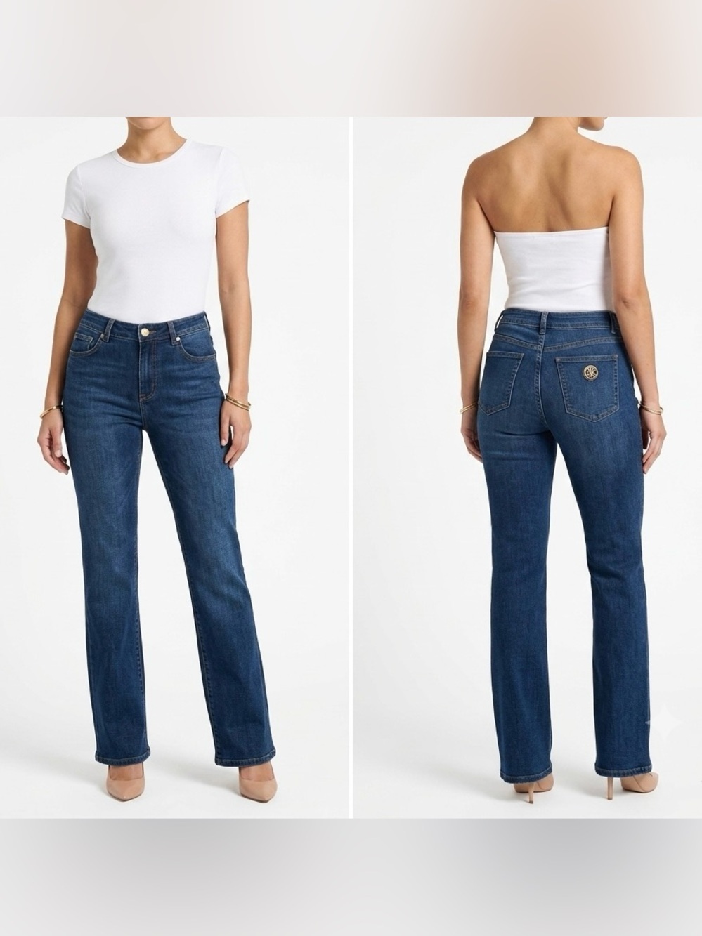 MICHAEL Michael Kors Dark Blue Straight Leg Jeans